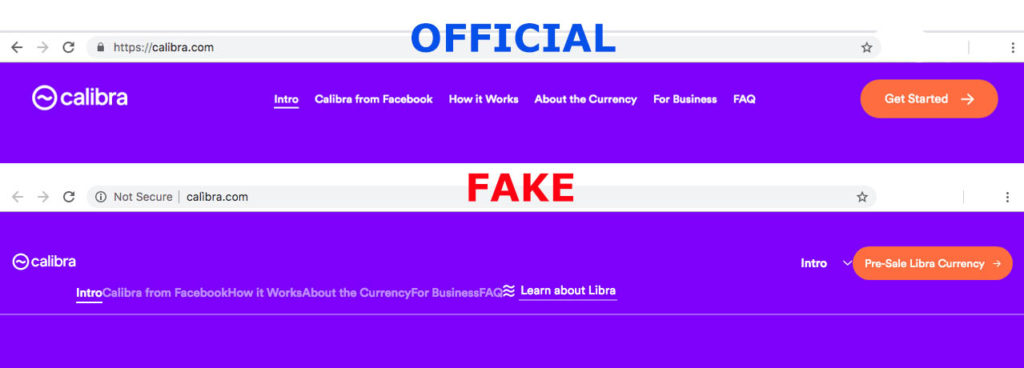 Calibra mirror: Scammers using fake website before Libra could fly 1