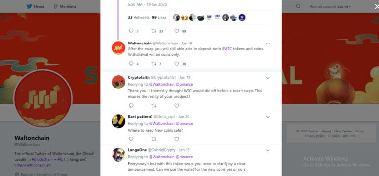 M Waltonchain 토큰 스왑에 대한 반응이 엇갈리고 있습니다