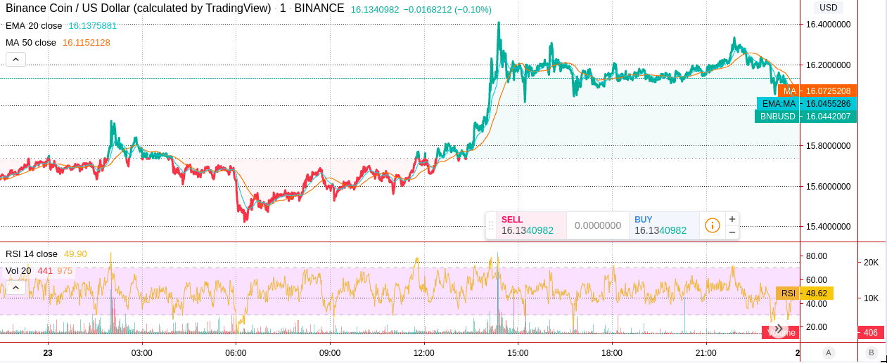 Binance Coin Featured Price Chart