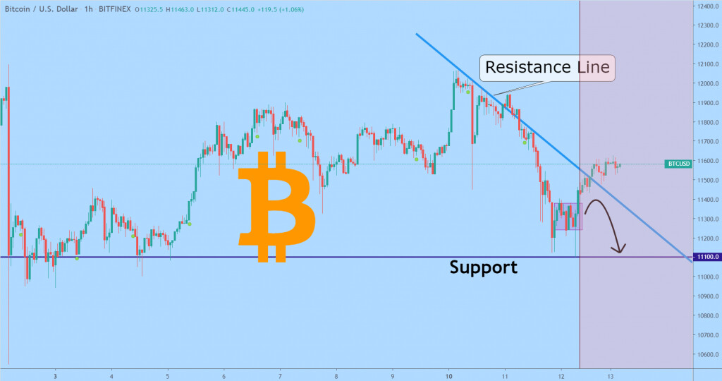 Bitcoin price chart 2 - 12 August