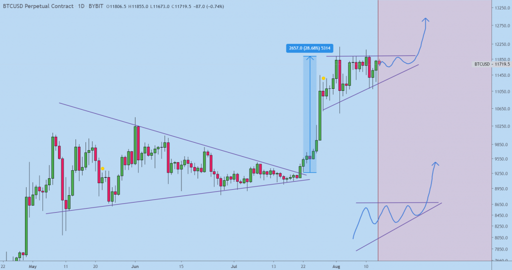 Bitcoin 가격 차트 2 - 8월 13일