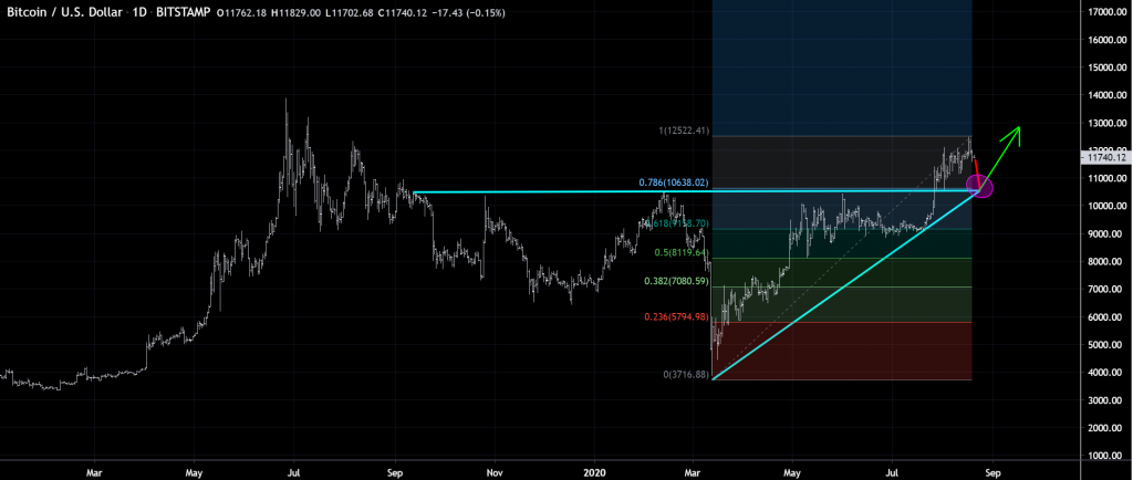 Bitcoin 价格图表(8月2日至19日)