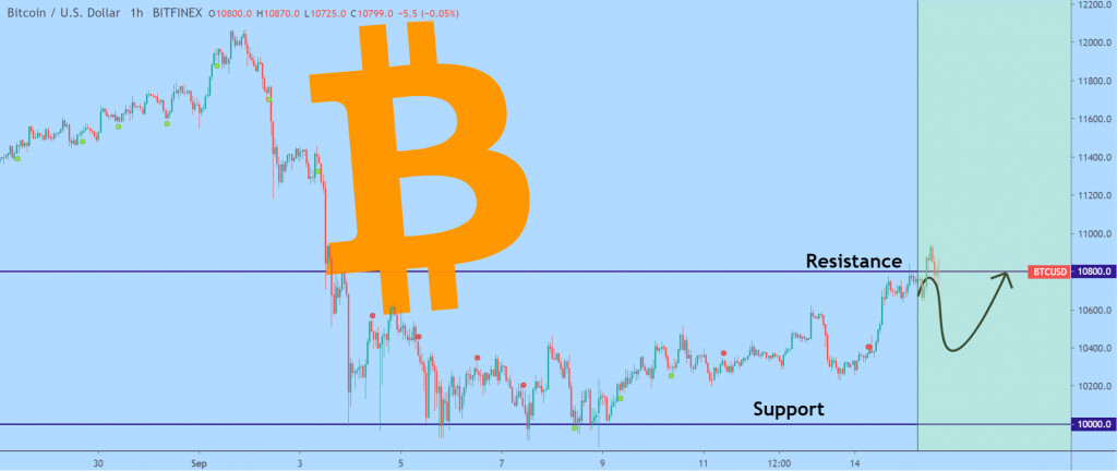Bitcoin -Kursdiagramm 2. - 14. September