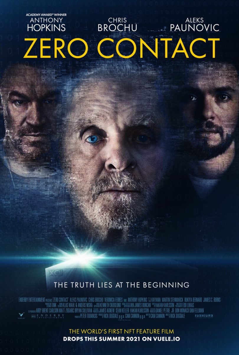 Capa com Anthony Hopkins para o filme de estreia; Zerotrac