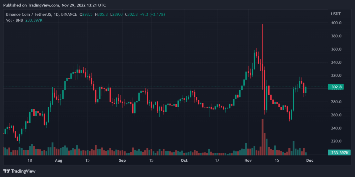 BNBUSDT 2022년 11월 29일 18시 21분 50초