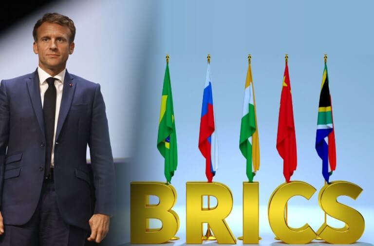 Macron, presidente de Francia, espera asistir a la cumbre de los BRICS en Sudáfrica, según un informe.