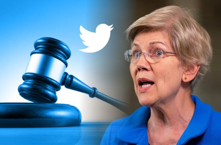 O Twitter vai intimar a senadora Elizabeth Warren por conta de suas comunicações.