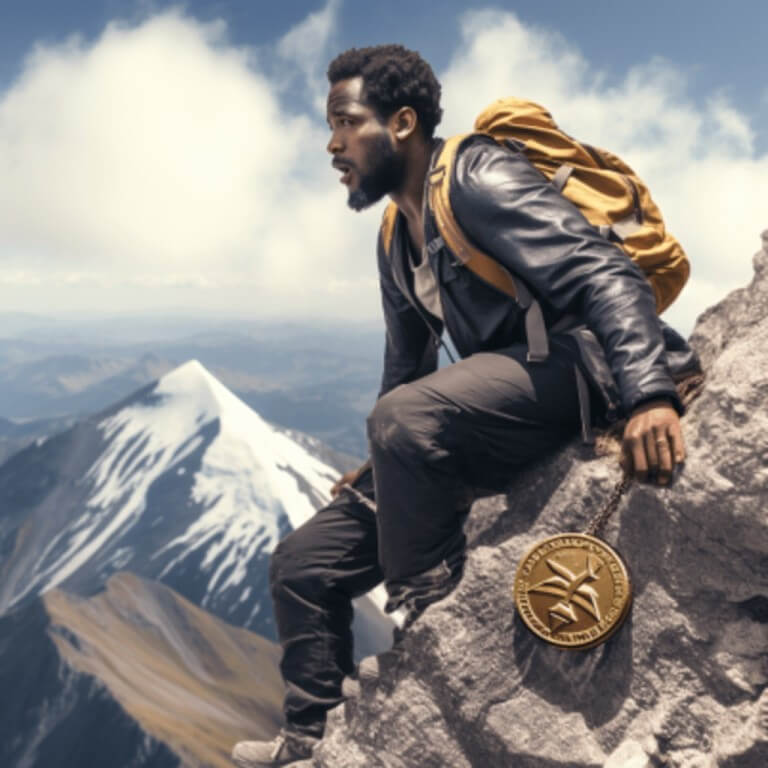 Entusiasta tanzaniano Bitcoin escala o Kilimanjaro para conscientização sobre criptomoedas.