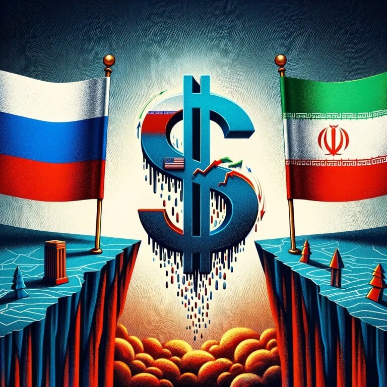 Russia and Iran with dollar