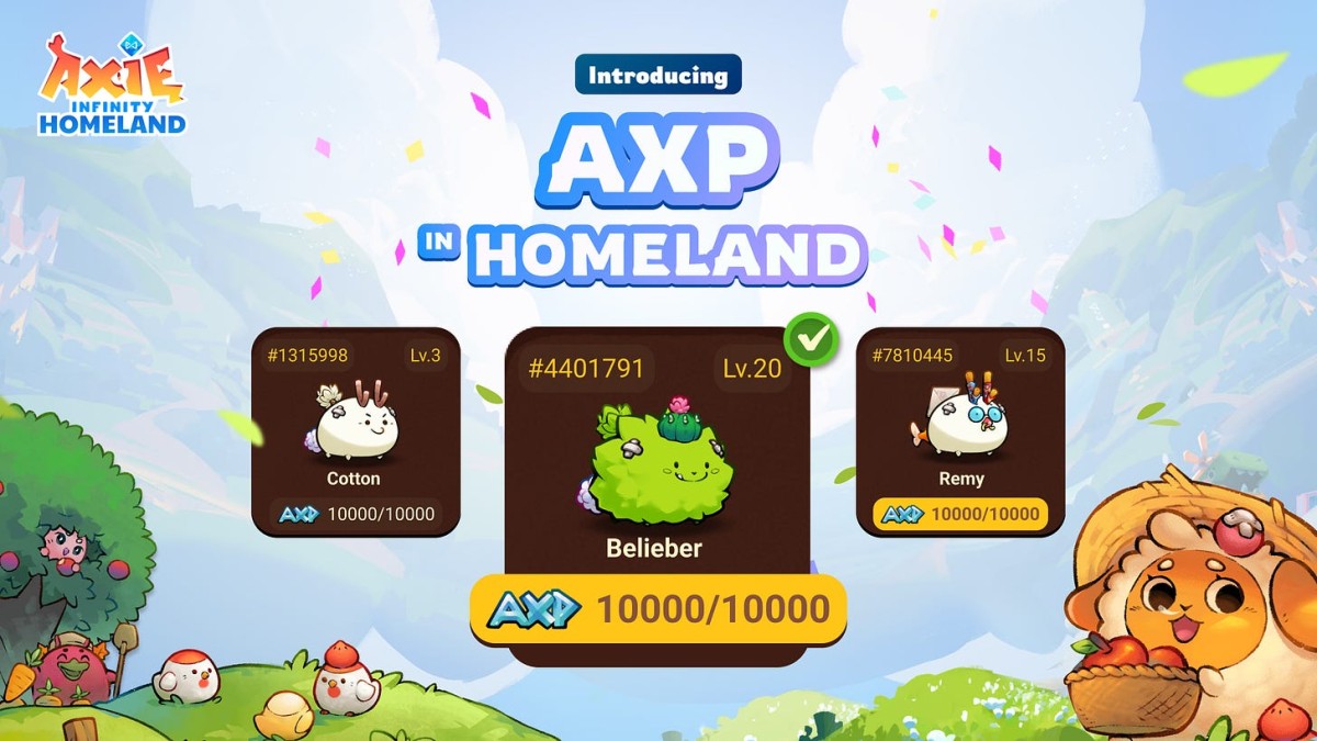 Screenshot of AXP in Axie Infinity Homeland
