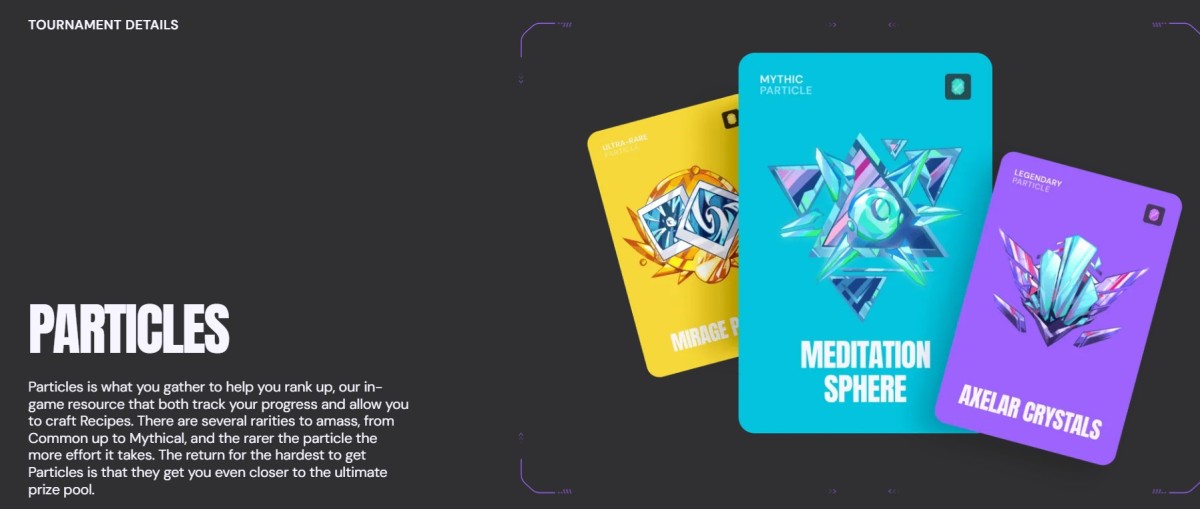A screenshot of Particles from Farcana's official website.
