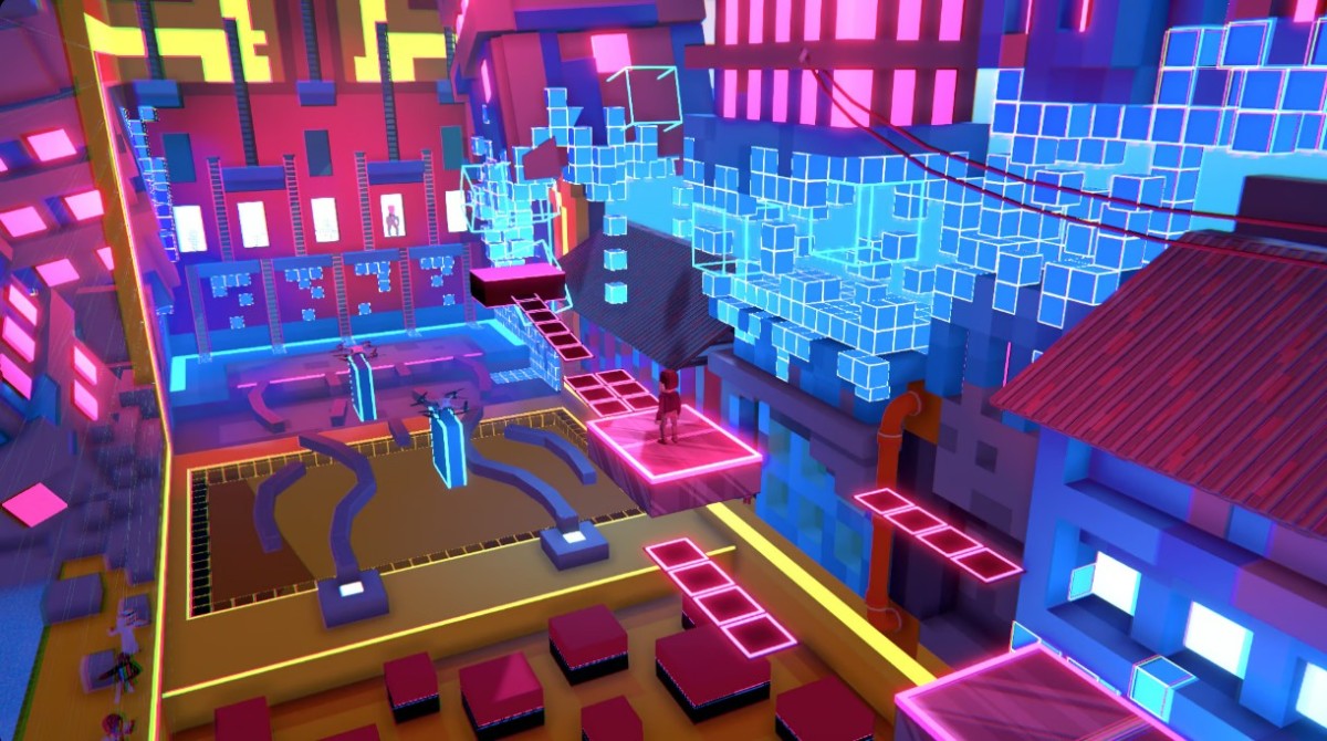 Screenshot of the Rapid Rumble experience in The Sandbox taken from its official website.