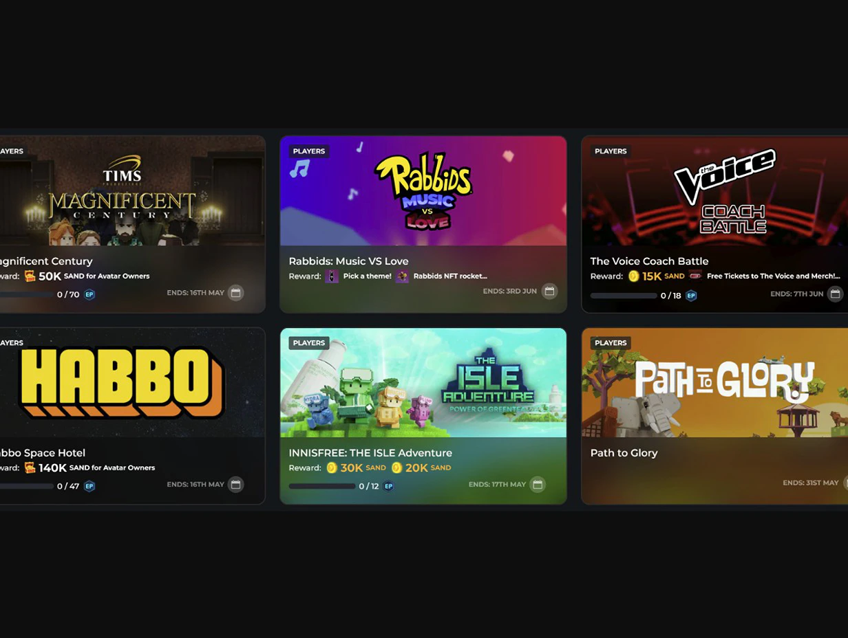 Los eventos de Sandbox.