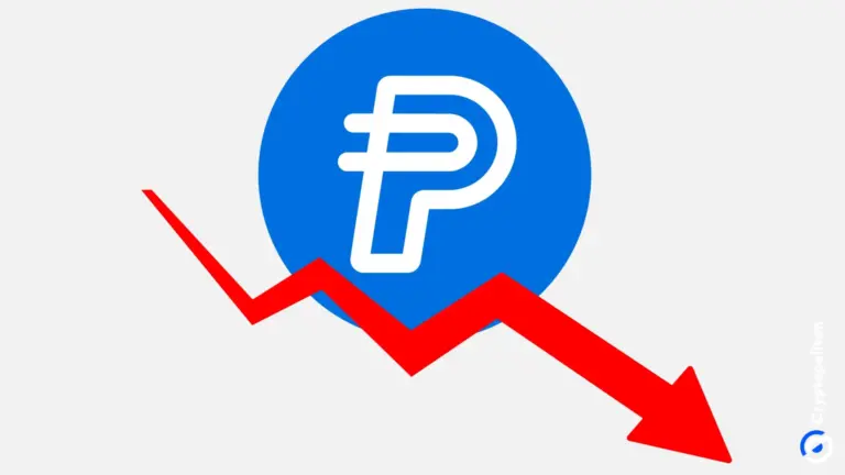 페이팔의 스테이블코인 PYUSD의 시가총액이 8월 최고치인 10억 달러에서 40% 하락했습니다.