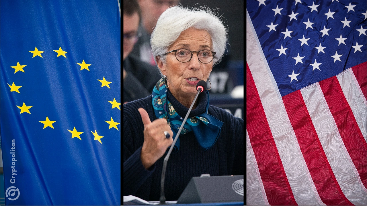 A presidente do BCE,dent Lagarde, insta a UE a negociar tarifas com os Estados Unidos antes de retaliar