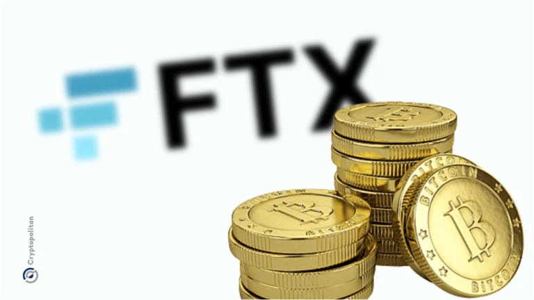 FTX-Logo mit bitcoinSymbol