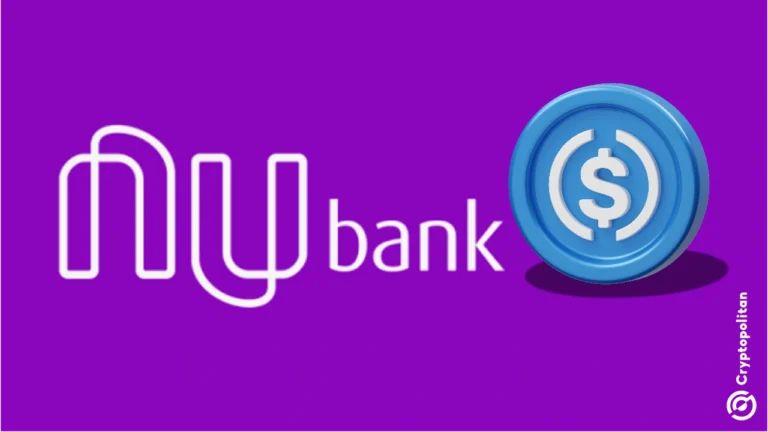 Nubank mit USDC-Logo