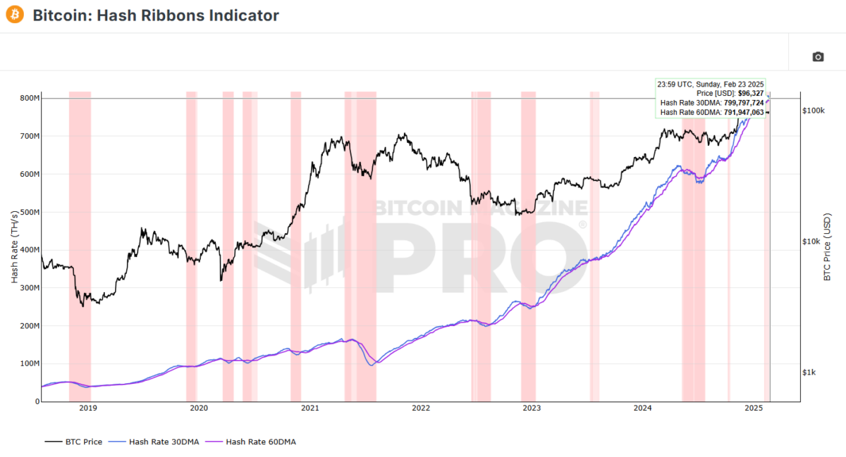 Bitcoin (BTC) ha estado mostrando una señal de "cinta hash" desde el 6 de febrero, lo que indica que los mineros están produciendo bloques en condiciones angustiosas y muchos pueden no poder afrontar los gastos con una menor posibilidad de ganar una recompensa por bloque.