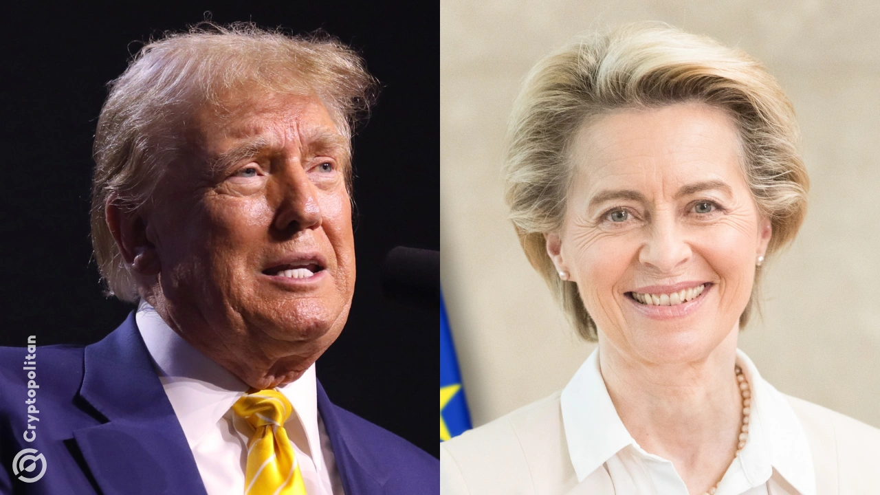 トランプ大統領とフォンデアリン氏、米国がEUと貿易協定に達したと発表