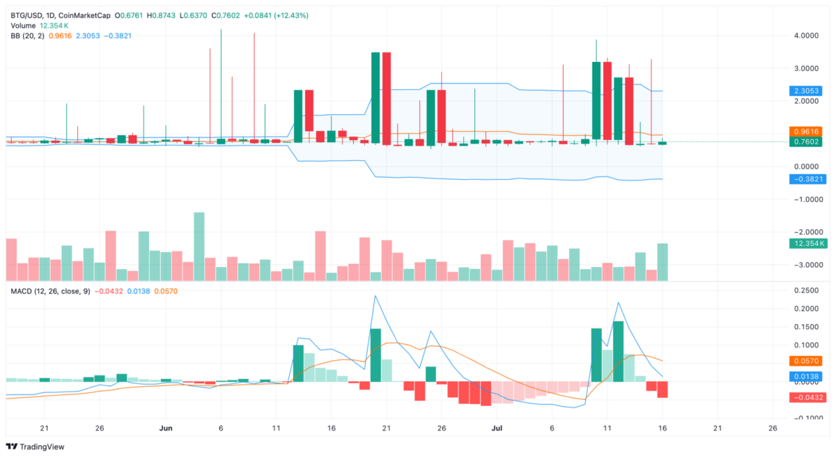 TG/USD 1-day chart