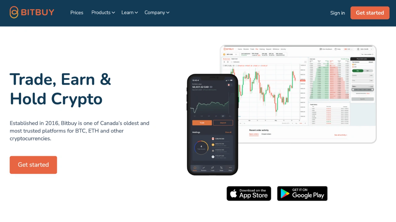 Sitio web de Bitbuy.