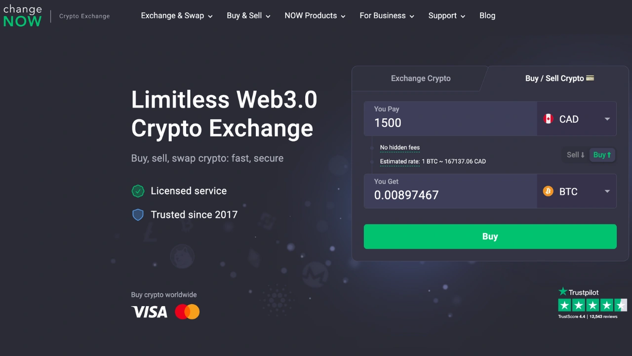 Sitio web ChangeNOW.