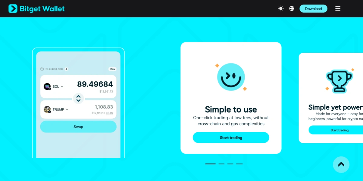 Bitgetウォレットのホームページ