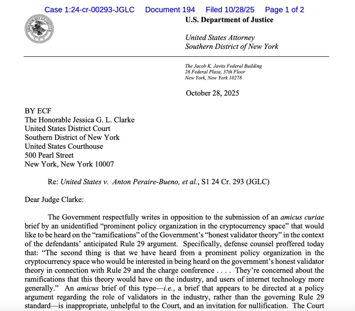 US prosecutors push back against crypto policy arguments in a $25M MEV bot trial.