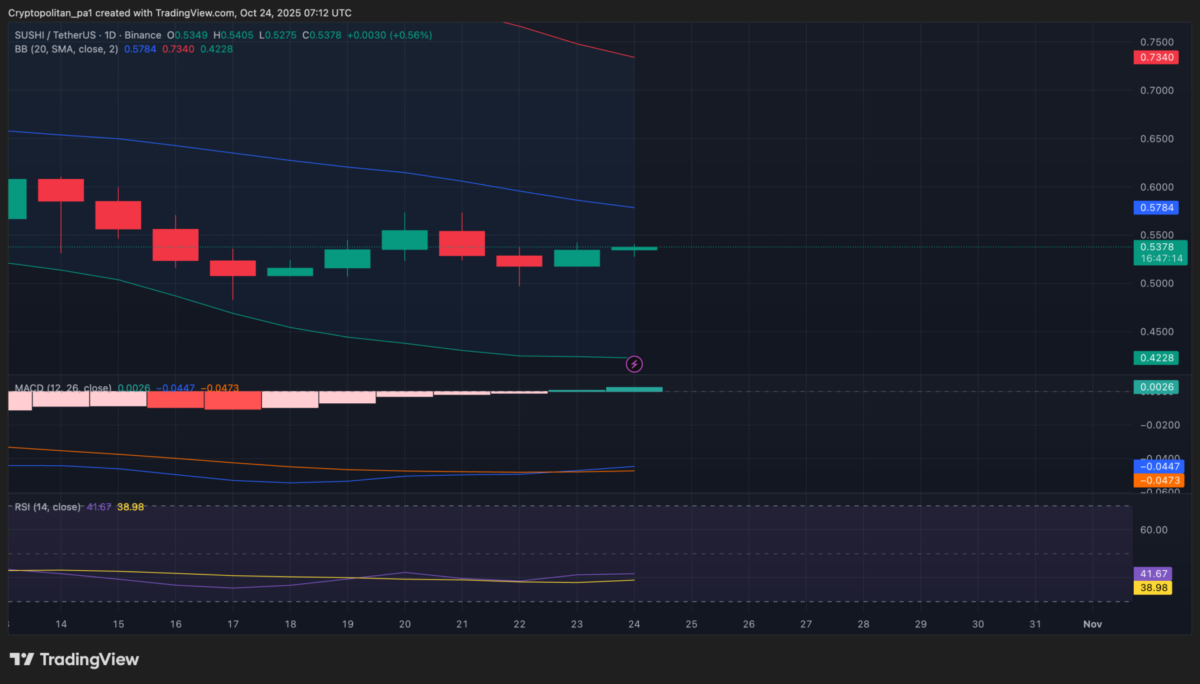 SUSHI/USD 1-day price analysis