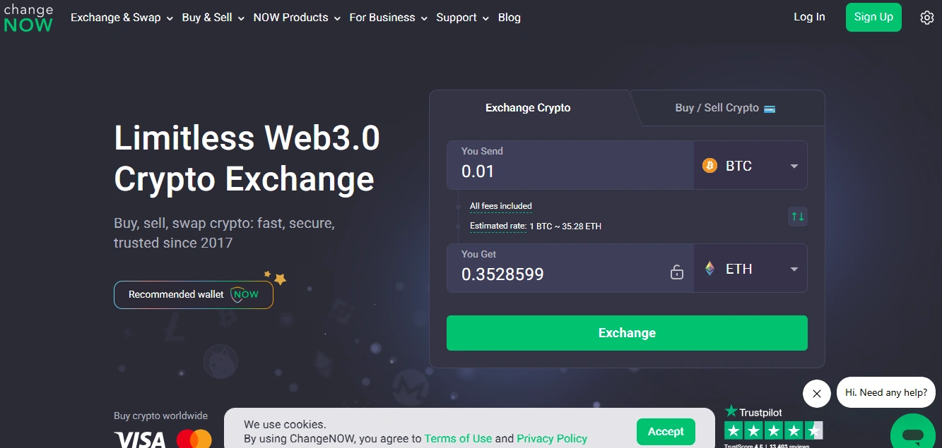 ChangeNOW dashboard