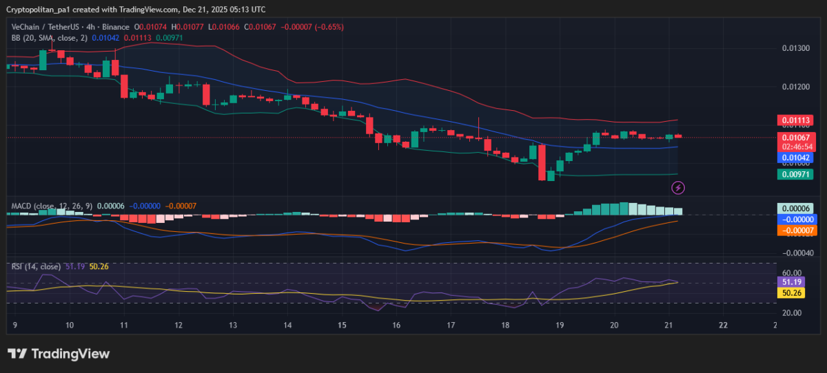 Grafico dei prezzi VET/USDT: TradingView