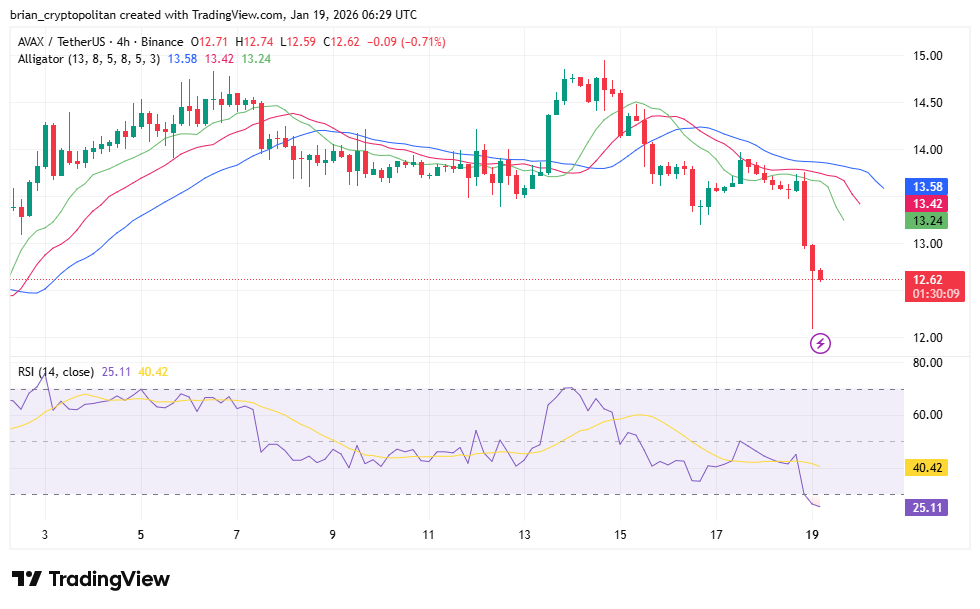 Grafico AVAXUSD di TradingView