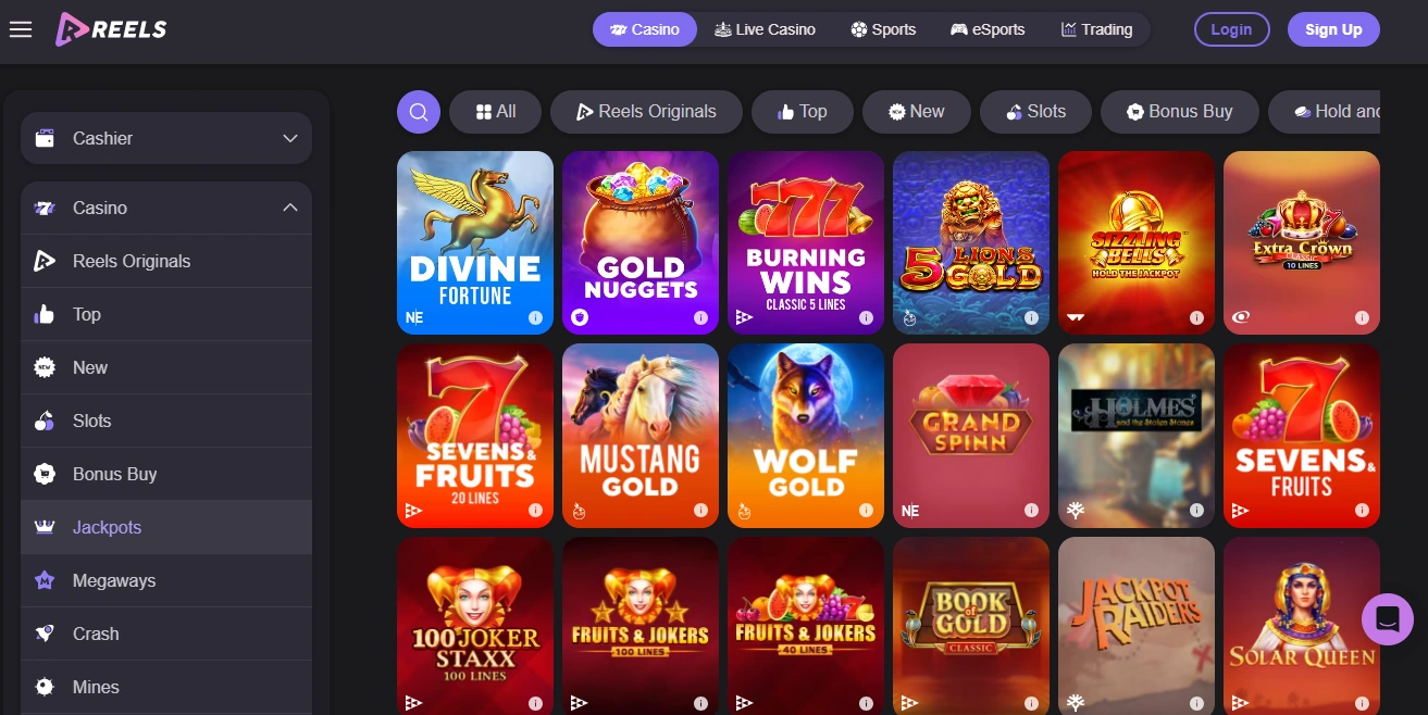 REELS.IO dashboard