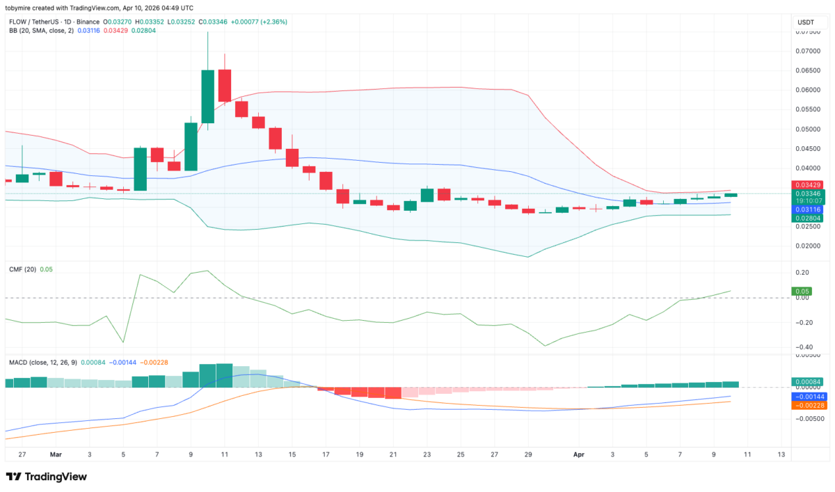 Flow coin 1-day price analysis