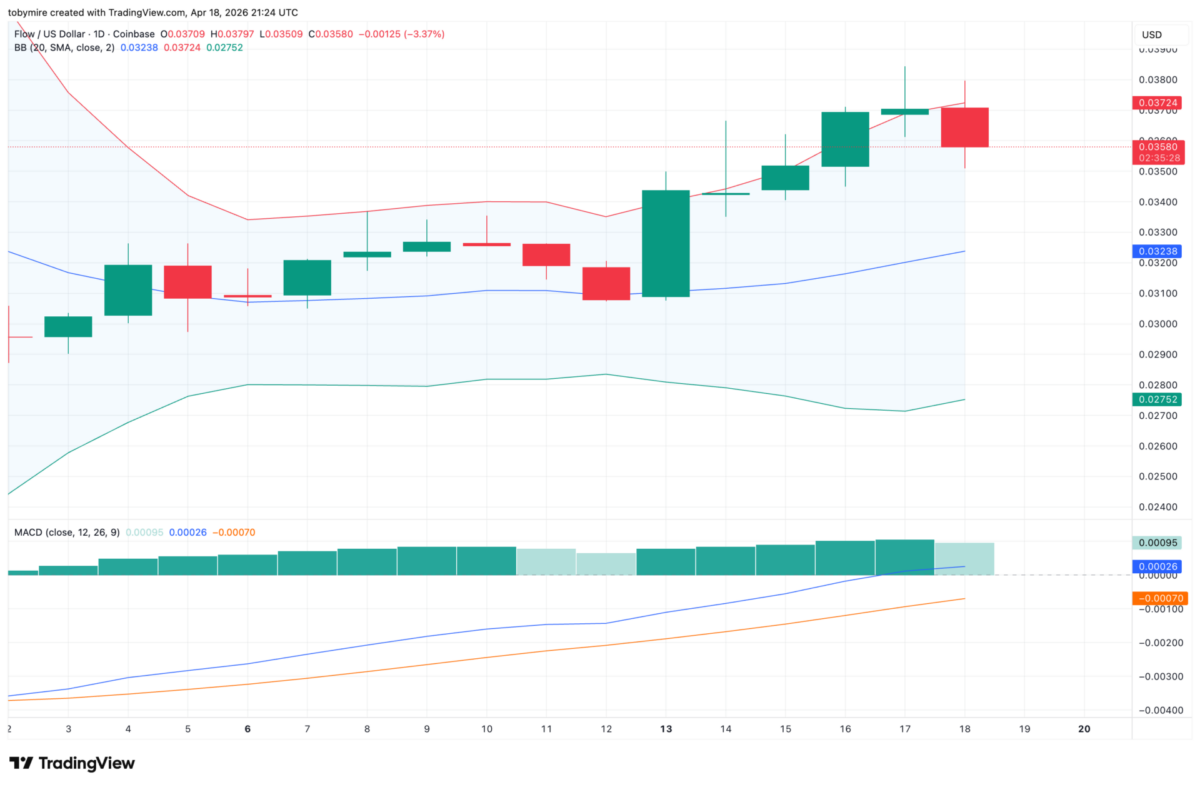 Flow coin 1-day price analysis