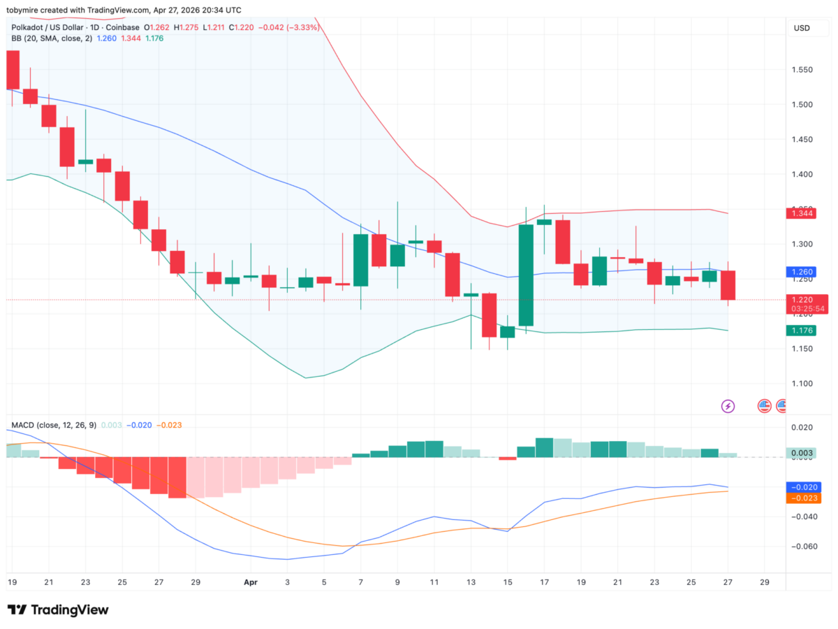 DOT/USDT 1-day Chart: TradingView