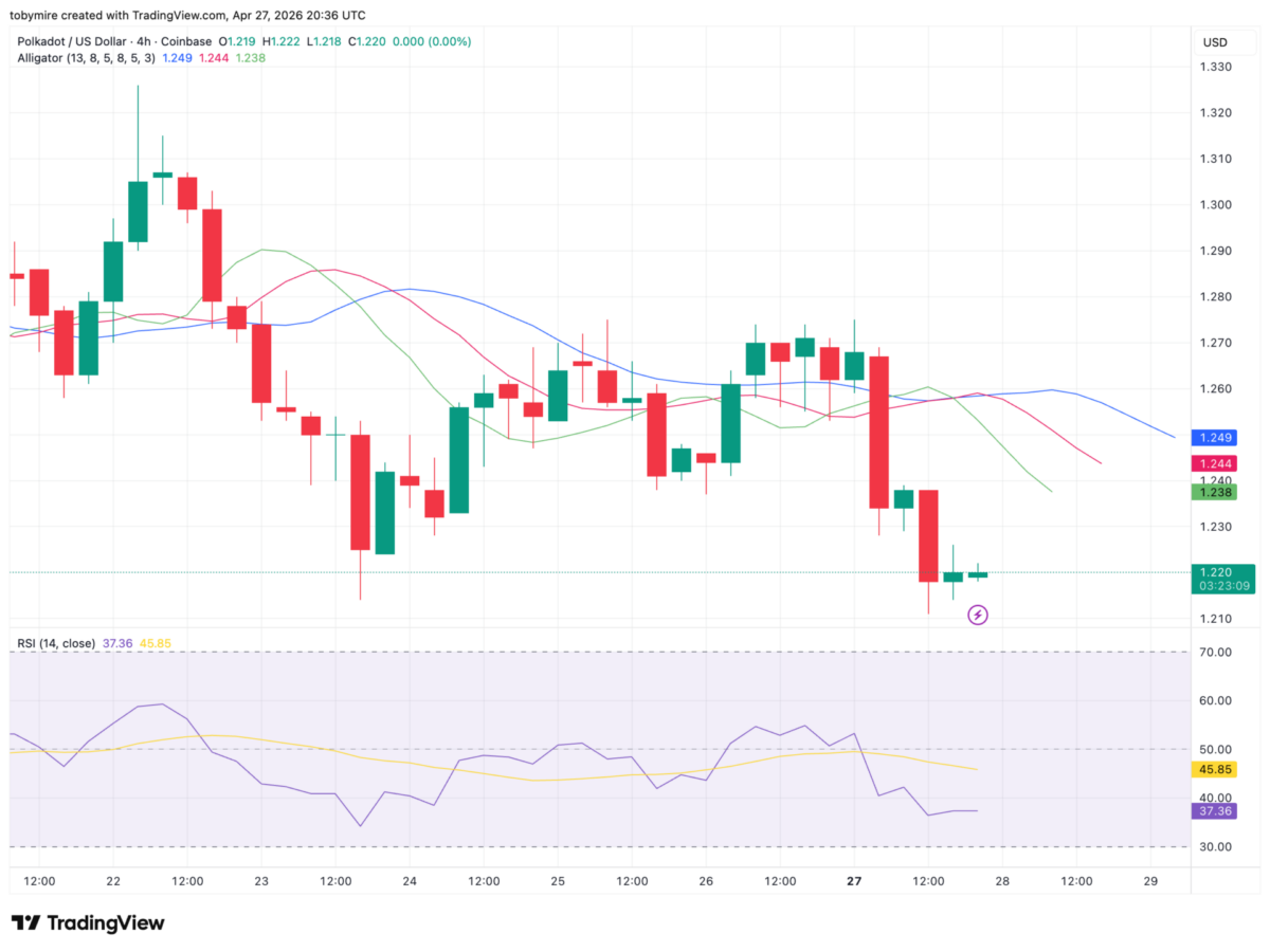 DOT/USDT Chart: TradingView