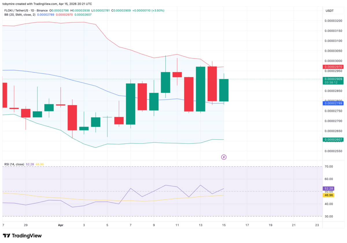 FLOKI/USD 1-day chart
