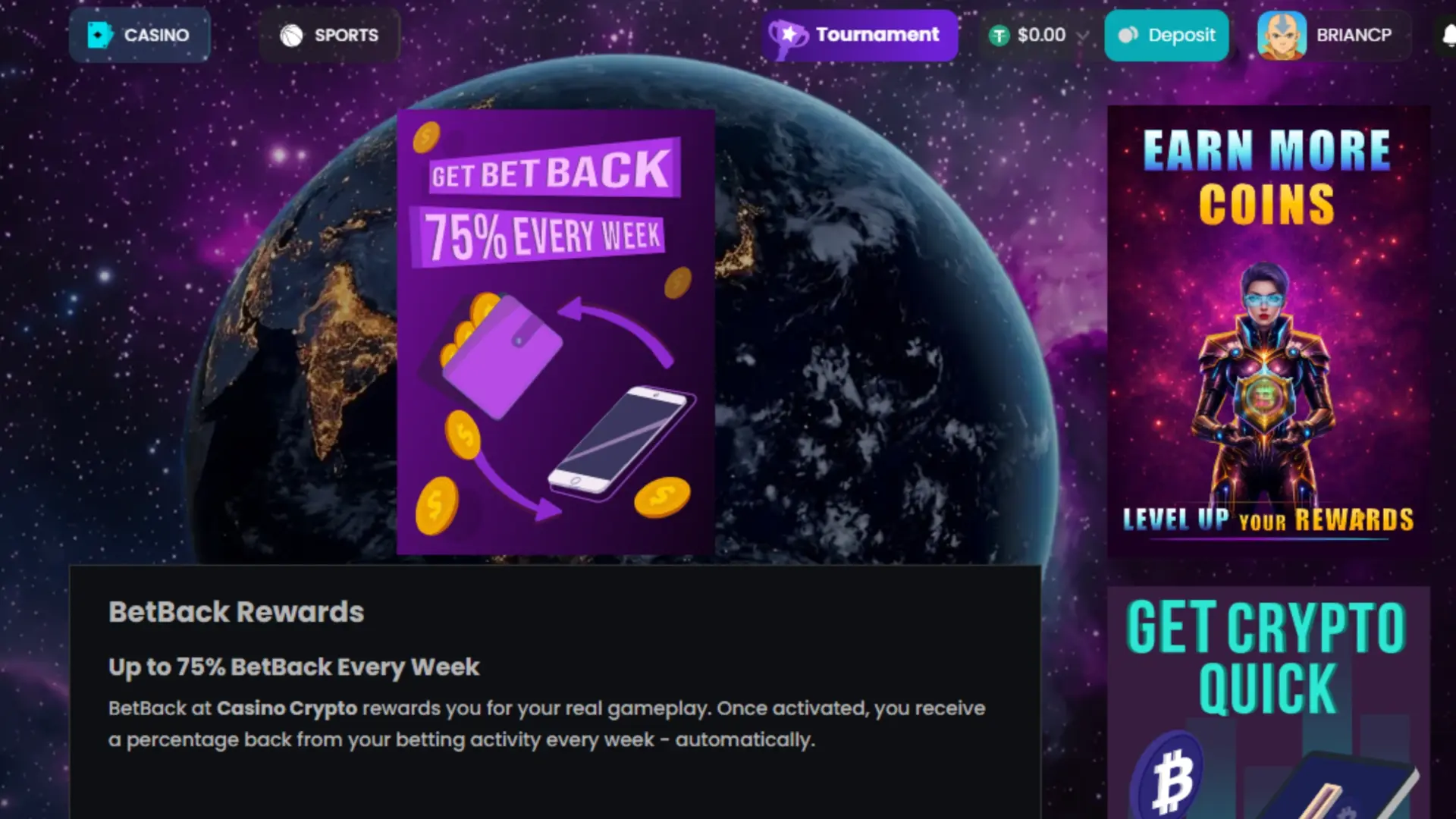 Casinocrypto.io BetBack