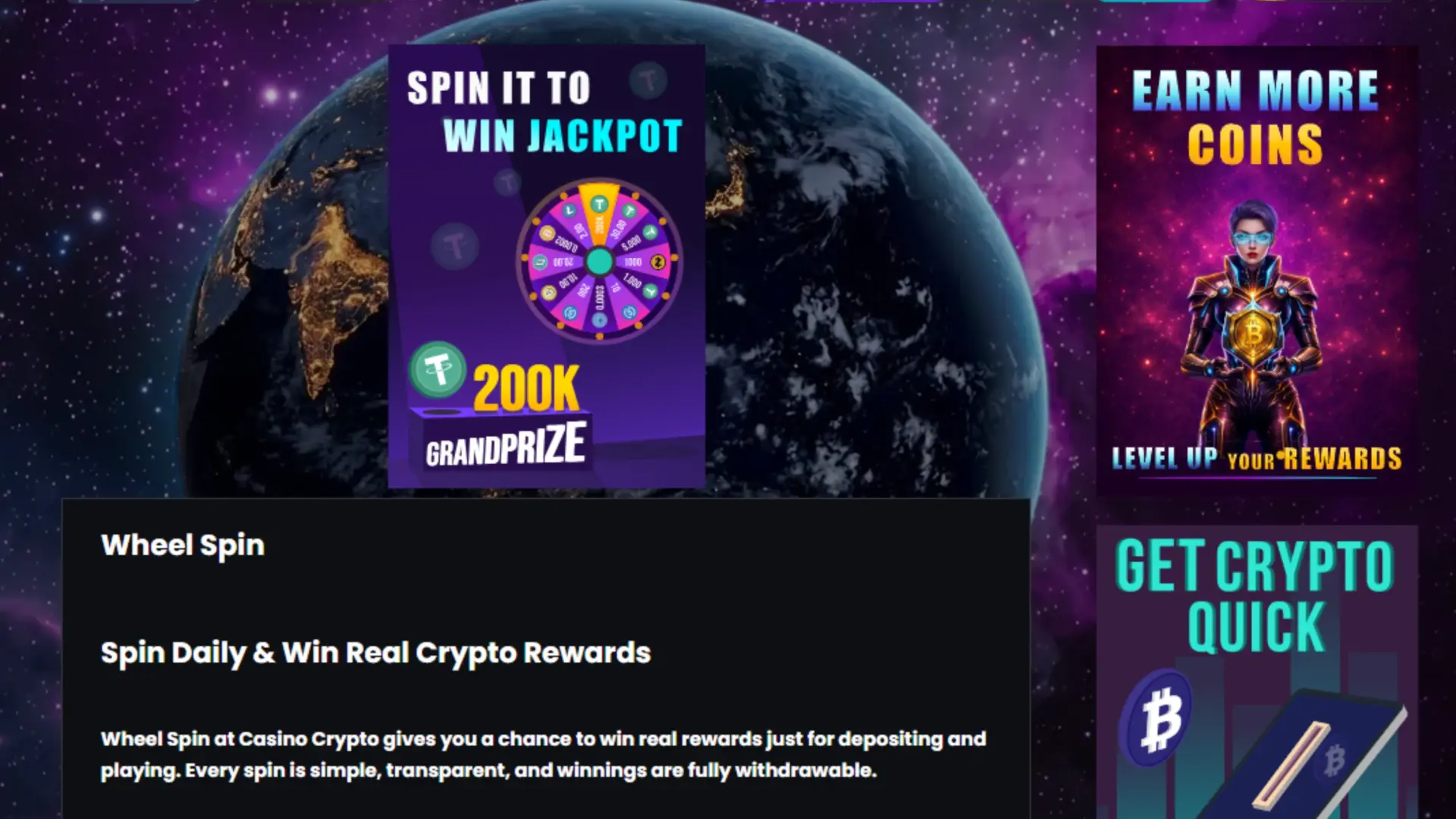Casinocrypto.io Wheel Spin