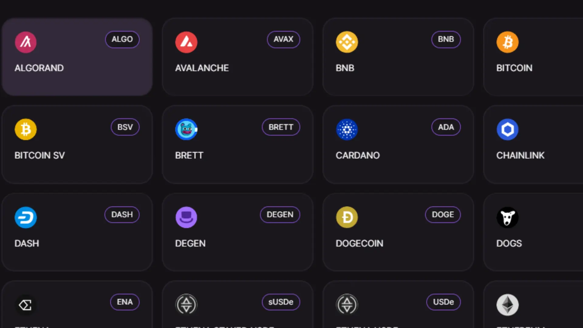 Альткоины на Cloudbet