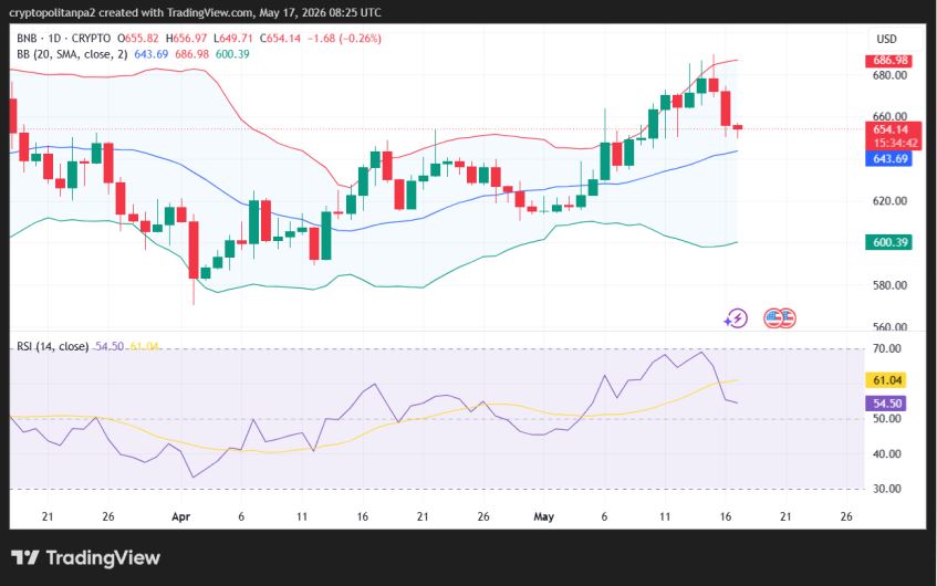 BNB/USD price chart.