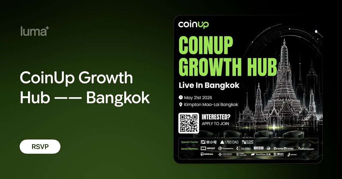 CoinUp Growth Hub - Bangkok - Cryptopolitan
