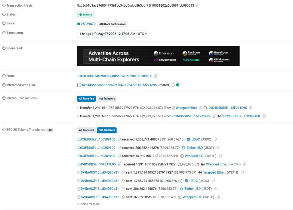 $6.7M drained from 1inch market maker TrustedVolumes in a new DeFi heist.