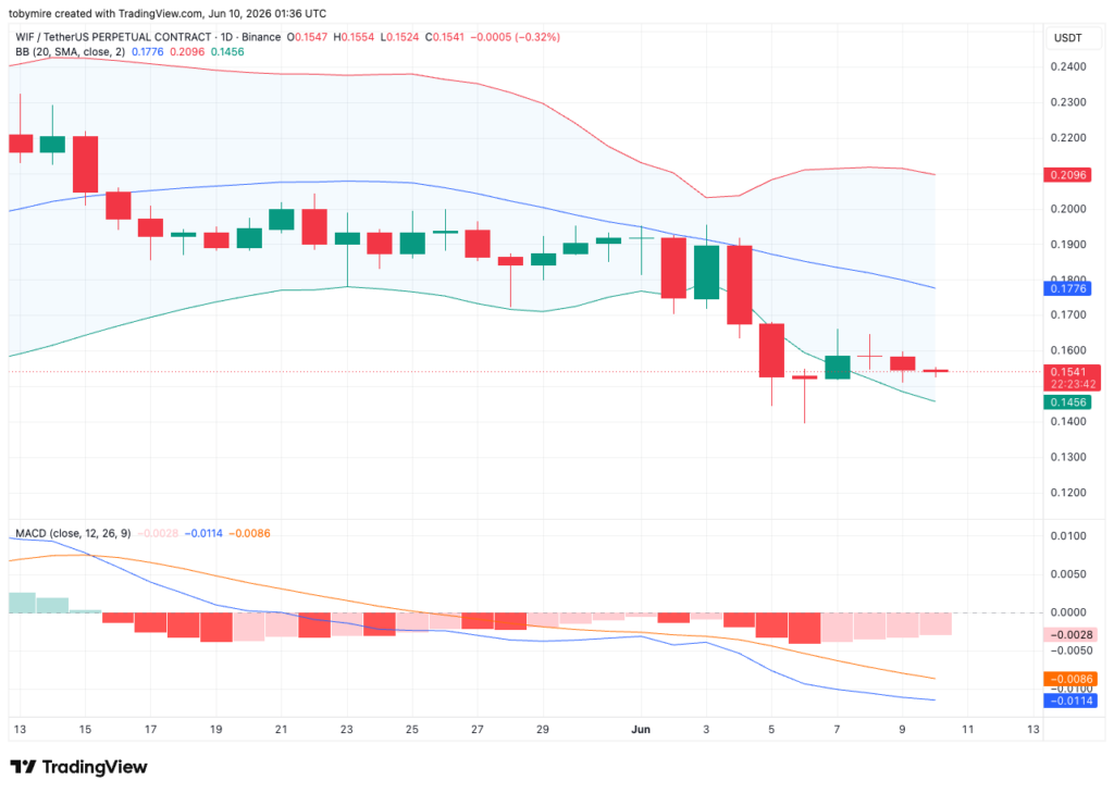 Dogwifhat price analysis 1-day chart