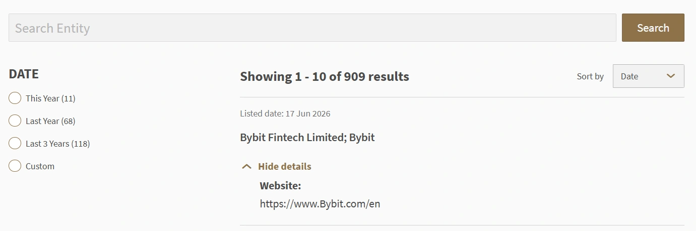 Bybit: Estamos en conversaciones con la Autoridad Monetaria de Singapur (MAS) sobre la inclusión en la Lista de Alerta para Inversores