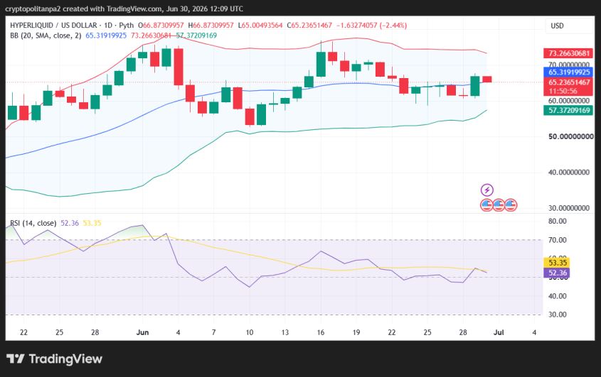 Hype/USD 1일 가격 차트.