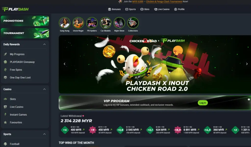 Панель управления PLAYDASH