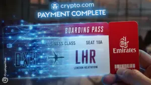 阿联酋航空通过Crypto.com提供加密货币支付服务。.