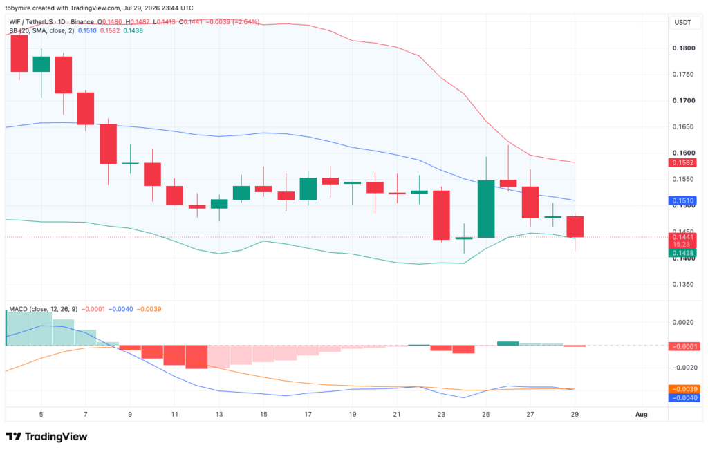 WIFUSDT 1-day chart by Tradingview